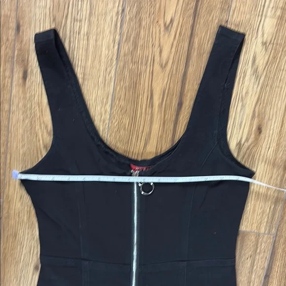 Guess Elegant Black denim Zipper Dress - Picture 2 of 5